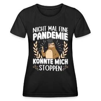 Master La pandémie n'a pas pu m'arrêter - T-shirt sport Femme - noir - Devant - AI Model Female 172 light (172cm)