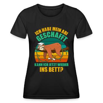 Abiturient Habe Mein Abi Geschafft Abschluss - Frauen Funktions-T-Shirt - Schwarz - Vorne - AI Model Female 172 light (172cm)