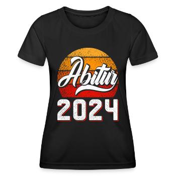 Abitur 2024 Abschluss Abiturient Abi Abiturienten - Frauen Funktions-T-Shirt - Schwarz - Vorne - AI Model Female 172 light (172cm)