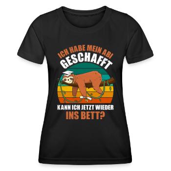Abiturient Habe Mein Abi Geschafft Abschluss - Frauen Funktions-T-Shirt - Schwarz - Vorne - AI Model Female 172 light (172cm)