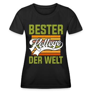 Bester Kollege der Welt Mitarbeiter Bürokollege - Frauen Funktions-T-Shirt - Schwarz - Vorne - AI Model Female 172 light (172cm)