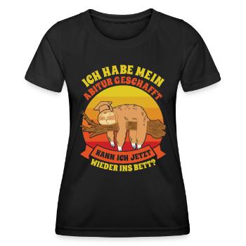 Abiturient Habe Mein Abitur Geschafft Lustiges - Frauen Funktions-T-Shirt - Schwarz - Vorne - AI Model Female 172 light (172cm)