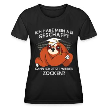 Abiturient Habe Mein Abitur Geschafft Lustiges - Frauen Funktions-T-Shirt - Schwarz - Vorne - AI Model Female 172 light (172cm)