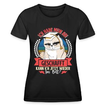 Abiturient Habe Mein Abi Geschafft Abschluss - Frauen Funktions-T-Shirt - Schwarz - Vorne - AI Model Female 172 light (172cm)