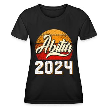 Abitur 2024 Abschluss Abiturient Abi Abiturienten - Frauen Funktions-T-Shirt - Schwarz - Vorne - AI Model Female 172 light (172cm)