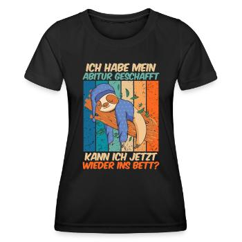 Abiturient Habe Mein Abitur Geschafft Lustiges - Frauen Funktions-T-Shirt - Schwarz - Vorne - AI Model Female 172 light (172cm)