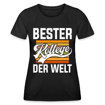 Bester Kollege der Welt Mitarbeiter Bürokollege - Frauen Funktions-T-Shirt - Schwarz - Vorne - AI Model Female 172 light (172cm)