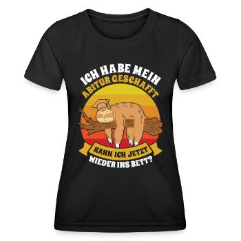 Abiturient Habe Mein Abitur Geschafft Lustiges - Frauen Funktions-T-Shirt - Schwarz - Vorne - AI Model Female 172 light (172cm)