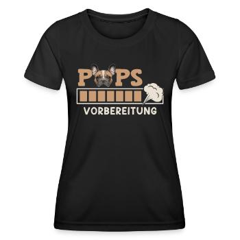 Französische Bulldogge PUPS Vorbereitung Lustiges - Frauen Funktions-T-Shirt - Schwarz - Vorne - AI Model Female 172 light (172cm)