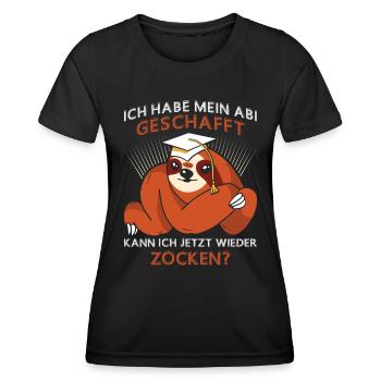 Abiturient Habe Mein Abitur Geschafft Lustiges - Frauen Funktions-T-Shirt - Schwarz - Vorne - AI Model Female 172 light (172cm)