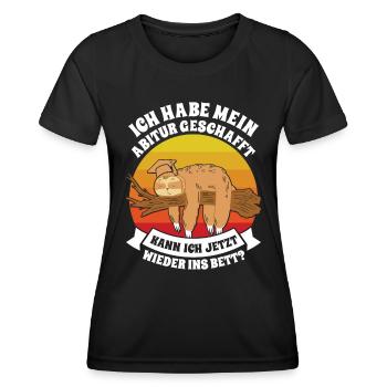 Abiturient Habe Mein Abitur Geschafft Lustiges - Frauen Funktions-T-Shirt - Schwarz - Vorne - AI Model Female 172 light (172cm)