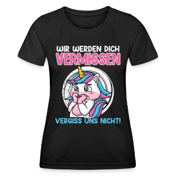 Arbeitskollegen Wir Werden Dich Vermissen - Frauen Funktions-T-Shirt - Schwarz - Vorne - AI Model Female 172 light (172cm)