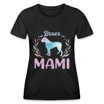 Deutscher Boxer Hundebesitzerin BOXER MAMI - Frauen Funktions-T-Shirt - Schwarz - Vorne - AI Model Female 172 light (172cm)