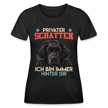 Newfie PRIVATER SCHATTEN BIN IMMER HINTER DIR - Frauen Funktions-T-Shirt - Schwarz - Vorne - AI Model Female 172 light (172cm)