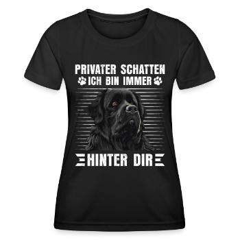 Newfie PRIVATER SCHATTEN BIN IMMER HINTER DIR - Frauen Funktions-T-Shirt - Schwarz - Vorne - AI Model Female 172 light (172cm)