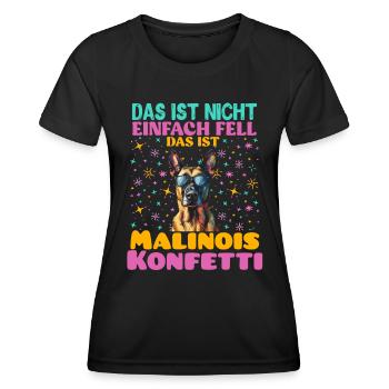 Malinois DAS IST NICHT FELL DAS IST MALINOIS - Frauen Funktions-T-Shirt - Schwarz - Vorne - AI Model Female 172 light (172cm)