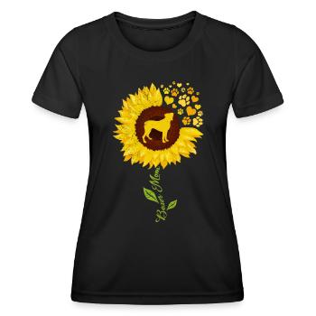 BOXER MAMI Propriétaire d’un chien Boxer allemand - T-shirt sport Femme - noir - Devant - AI Model Female 172 light (172cm)