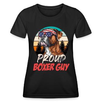 Boxer allemand PROUD BOXER GUY Boxer cool - T-shirt sport Femme - noir - Devant - AI Model Female 172 light (172cm)