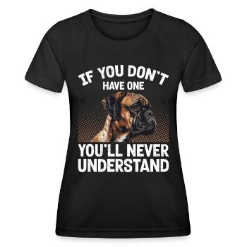Boxer Dog SI VOUS NE DEVEZ PAS UN Boxer allemand - T-shirt sport Femme - noir - Devant - AI Model Female 172 light (172cm)