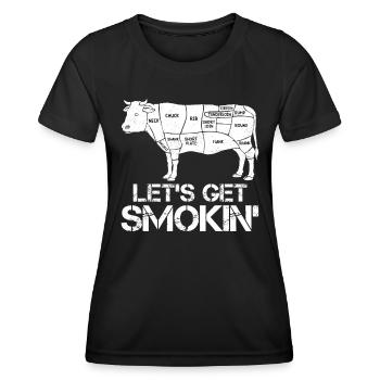 Grill Master LET'S SMOKE Meat Lovers - Women's Functional T-Shirt - black - Front - AI Model Female 172 light (172cm)