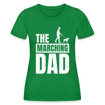 Boxeur allemand LE PAPA QUI MARCHE Drôle - T-shirt sport Femme - vert - Devant - AI Model Female 172 dark (172cm)