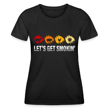 Barbecue Laissez-vous séduire par les amateurs de viande - T-shirt sport Femme - noir - Devant - AI Model Female 172 light (172cm)