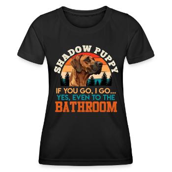 Rhodesian Ridgeback SHADOW PUPPY Besitzer - Frauen Funktions-T-Shirt - Schwarz - Vorne - AI Model Female 172 light (172cm)