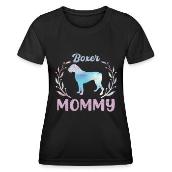Deutscher Boxer Hundebesitzerin BOXER MAMI - Frauen Funktions-T-Shirt - Schwarz - Vorne - AI Model Female 172 light (172cm)