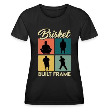 Fleischfresser BISKET BUILT FRAME BBQ - Frauen Funktions-T-Shirt - Schwarz - Vorne - AI Model Female 172 light (172cm)