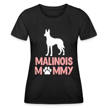 MALINOIS MAMI Chien Maman Berger Belge - T-shirt sport Femme - noir - Devant - AI Model Female 172 light (172cm)