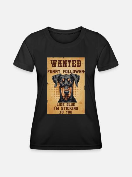 Doberman WANTED Dog Owners Dobermans - Women's Functional T-Shirt - black