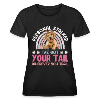 Labrador Lover PERSONAL STALKER Drôle - T-shirt sport Femme - noir - Devant - AI Model Female 172 light (172cm)