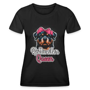 ROTTWEILER QUEEN Rottie Propriétaire Rotti Femmes Rotti - T-shirt sport Femme - noir - Devant - AI Model Female 172 light (172cm)