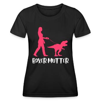 BOXER MUTTER Hundemama Boxer Besitzerin - Frauen Funktions-T-Shirt - Schwarz - Vorne - AI Model Female 172 light (172cm)
