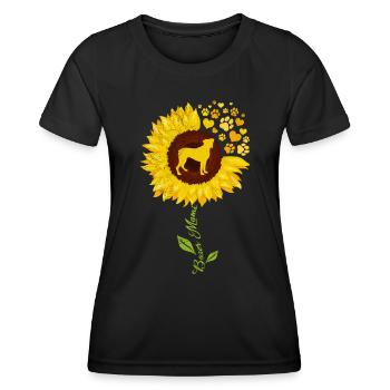 BOXER MAMA Deutscher Boxer Hundemama Boxer - Frauen Funktions-T-Shirt - Schwarz - Vorne - AI Model Female 172 light (172cm)
