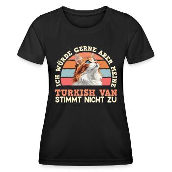 Turc Van AIMERAIT MAIS MON TURC VAN - T-shirt sport Femme - noir - Devant - AI Model Female 172 light (172cm)