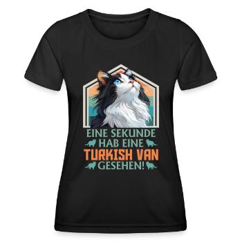 Fourgon turc UNE SECONDE AVOIR UN VAN TURC - T-shirt sport Femme - noir - Devant - AI Model Female 172 light (172cm)