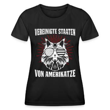 UNITED STATES OF AMERICATZE Funny USA - Women's Functional T-Shirt - black - Front - AI Model Female 172 light (172cm)
