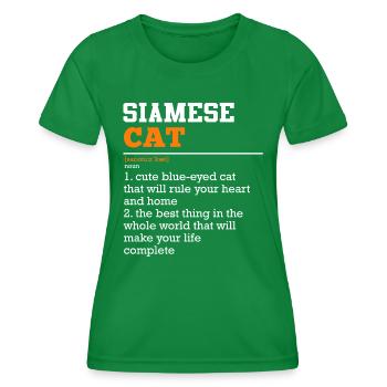 Siamkatzen Besitzer SIAMESE CAT Katzenpapa Siam - Frauen Funktions-T-Shirt - Kelly Green - Vorne - AI Model Female 172 dark (172cm)