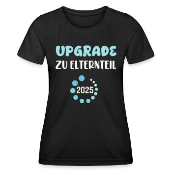 UPGRADE ZU ELTERNTEIL Schwangere Werdende Mütter - Frauen Funktions-T-Shirt - Schwarz - Vorne - AI Model Female 172 light (172cm)