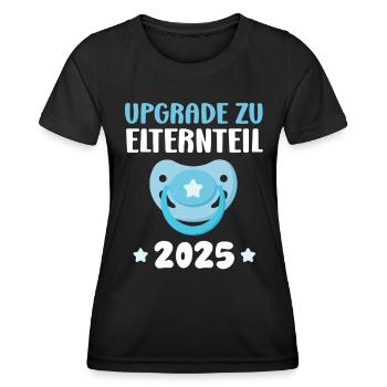UPGRADE ZU ELTERNTEIL Schwangere Werdende Mütter - Frauen Funktions-T-Shirt - Schwarz - Vorne - AI Model Female 172 light (172cm)