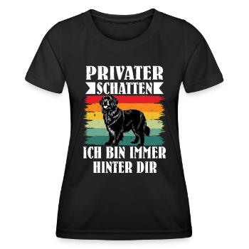 Newfie PRIVATER SCHATTEN ICH BIN IMMER HINTER DIR - Frauen Funktions-T-Shirt - Schwarz - Vorne - AI Model Female 172 light (172cm)