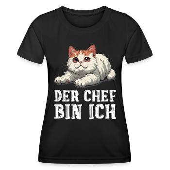 Turkish Van THE IS ME Funny Turkish Van - Women's Functional T-Shirt - black - Front - AI Model Female 172 light (172cm)