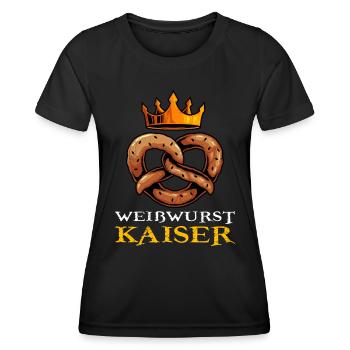 Weißwurst Kaiser - Frauen Funktions-T-Shirt - Schwarz - Vorne - AI Model Female 172 light (172cm)