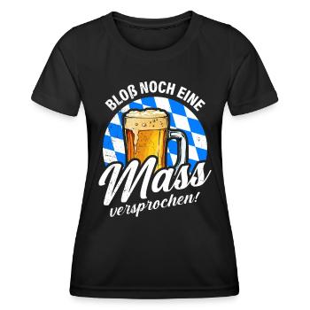 Bloß noch eine Maß Bier Bayern - Frauen Funktions-T-Shirt - Schwarz - Vorne - AI Model Female 172 light (172cm)