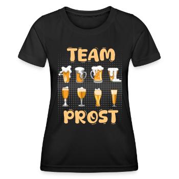 Beer Team Cheers Beer Friends Beer Drinkers Bavaria - Women's Functional T-Shirt - black - Front - AI Model Female 172 light (172cm)