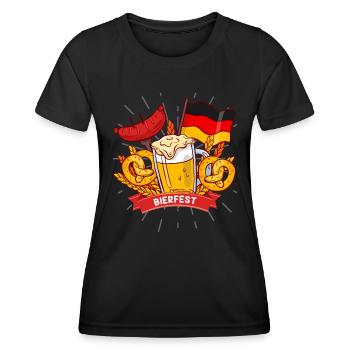 Bavarian Beer Festival Bavarian Folk Festival - Women's Functional T-Shirt - black - Front - AI Model Female 172 light (172cm)