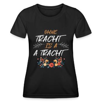 Aujourd’hui sans Dirndl Remplacement Dirndl Femmes - T-shirt sport Femme - noir - Devant - AI Model Female 172 light (172cm)