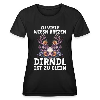 Mon dirndl ne convient plus au dirndl de remplacement - T-shirt sport Femme - noir - Devant - AI Model Female 172 light (172cm)