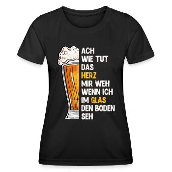 Drôle de dicton de bière pour les buveurs de bière Bavière - T-shirt sport Femme - noir - Devant - AI Model Female 172 light (172cm)